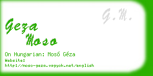geza moso business card