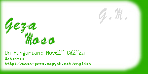 geza moso business card